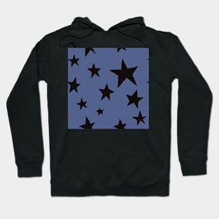 blue black stars pattern stockholm style Hoodie